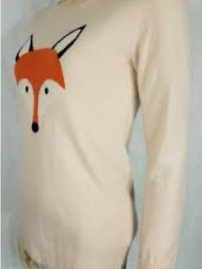 Nature Lover Cotton Knit Fox Sweater